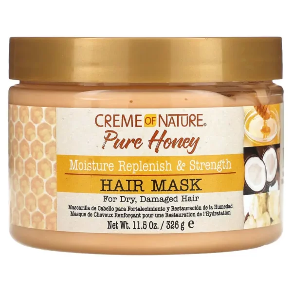 Moisture Replenish & Strength Hair Mask (masque régénérant et fortifiant) Creme Of Nature Pure Honey 326g