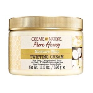 La crème Moisture Whip PURE HONEY de la marque CREME OF NATURE vous permet de définir ou d'allonger vos boucles. Enrichie en miel, en huile de coco et en beurre de karité