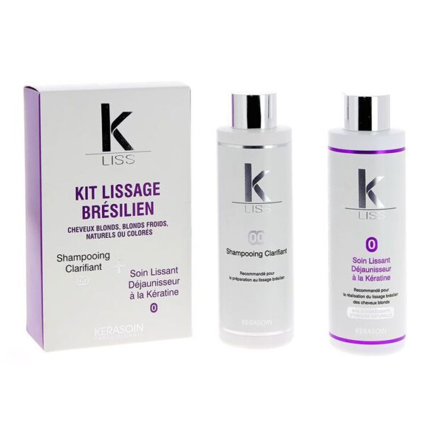 Kit lissage Brésilien K-Liss soin lissant déjaunisseur