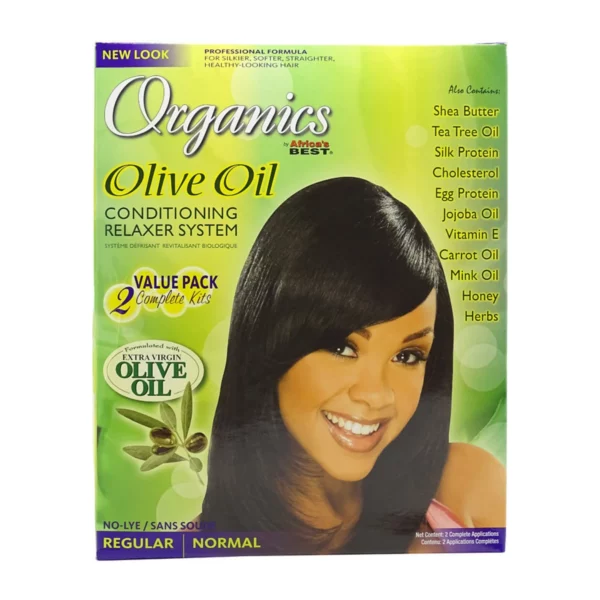 AFRICA’S BEST ORGANICS OLIVE OIL CONDITIONING RELAXER SYSTEM 2 VALUE PACK