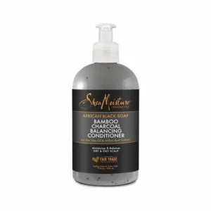 L'Après-shampoing African Black Soap Bamboo Charcoal Balancing Conditioner de Shea Moisture est à la fois équilibrant et hydratant. La formule apaisante, hydratante et nourrissante, est enrichie en charbon de bambou et en savon noir africain.