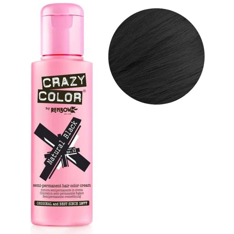 coloration-semi-permanente-black-crazy-color-100ml Coloration semi-permanente Black CRAZY COLOR 100ML