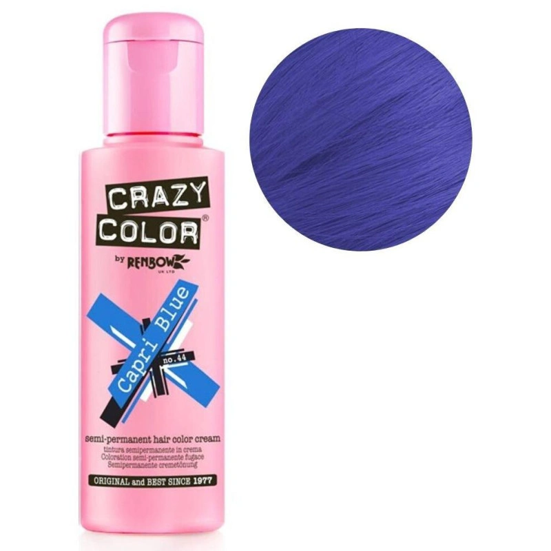 coloration-semi-permanente-capri-blue-crazy-color-100ml Coloration semi-permanente Capri blue CRAZY COLOR 100ML
