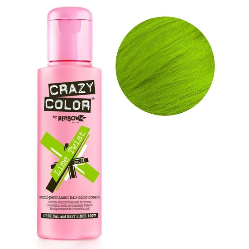 coloration-semi-permanente-lime-twist-crazy-color-100ml Coloration semi-permanente Lime twist CRAZY COLOR 100ML