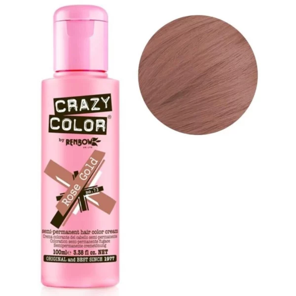 Coloration semi-permanente n°73 Rose gold CRAZY COLOR 100ML