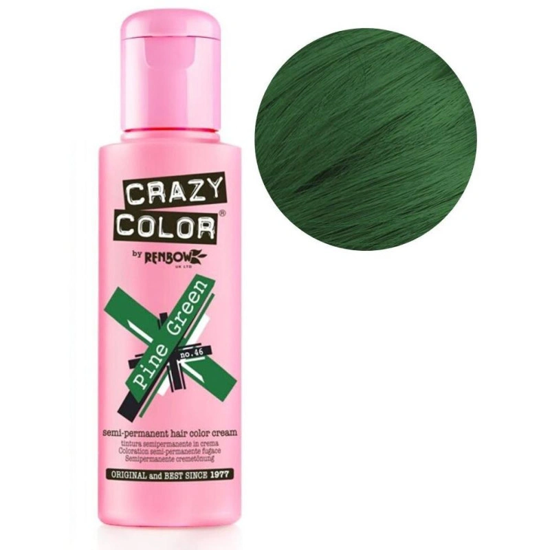 coloration-semi-permanente-pine-green-crazy-color-100ml Coloration semi-permanente Pine green CRAZY COLOR 100ML