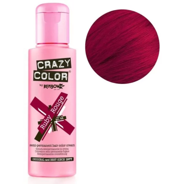 Coloration semi-permanente Ruby rouge CRAZY COLOR 100ML